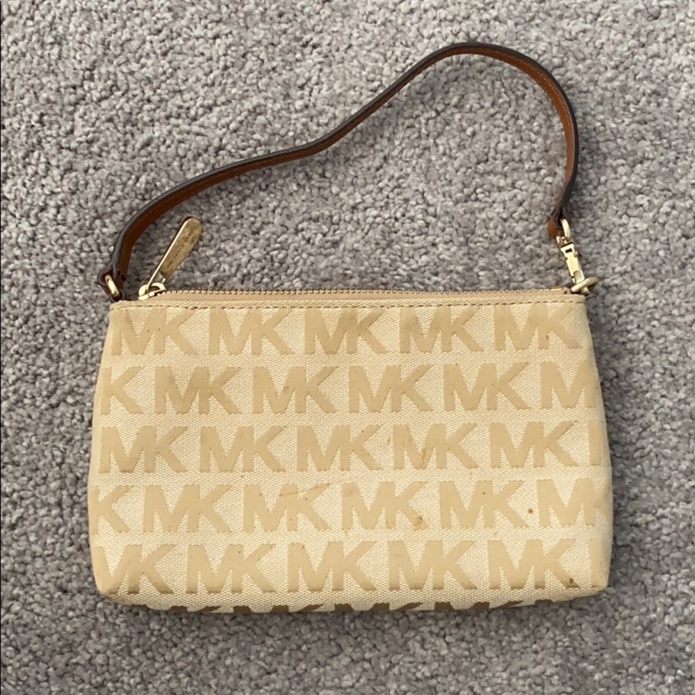SOLD Michael Kors Canvas Logo Pochette